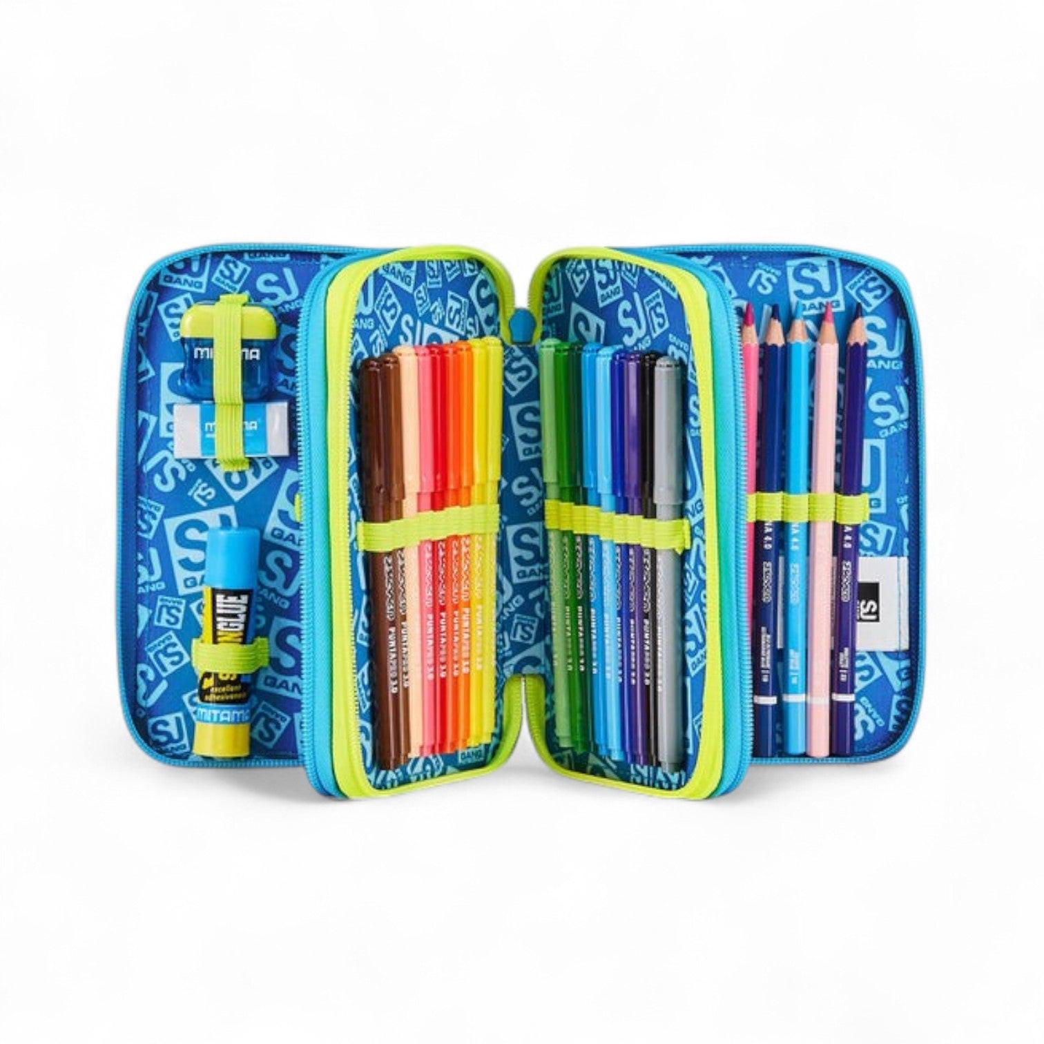 Astuccio scuola Seven SJ 3 zip 3D Glowgame.