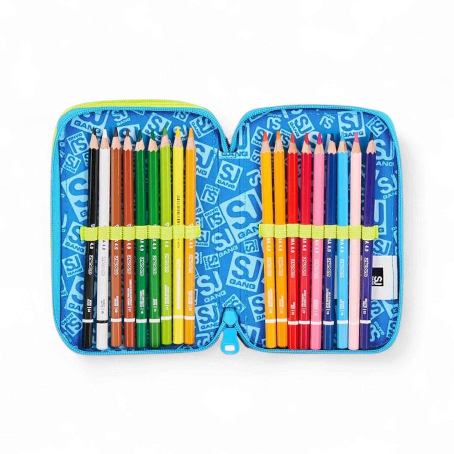 Astuccio scuola Seven SJ 3 zip 3D Glowgame.