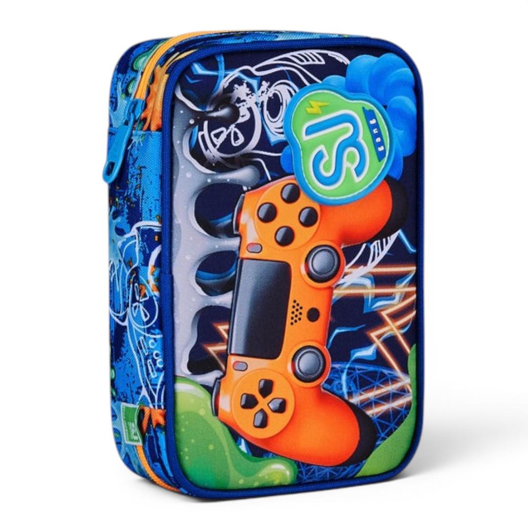 Astuccio Seven Speed Case Joyful Pins Boy scuola compatto.