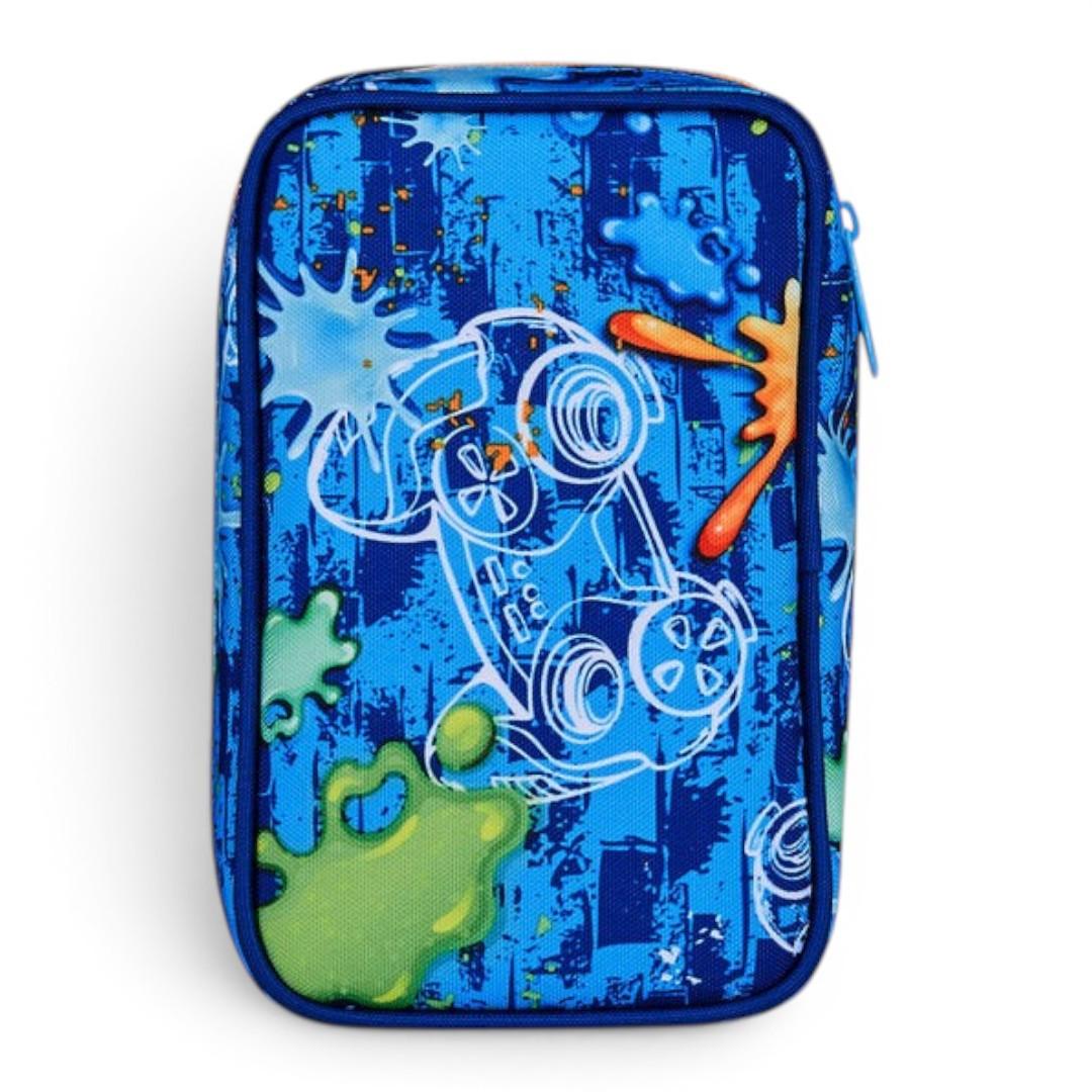 Astuccio Seven Speed Case Joyful Pins Boy scuola compatto.