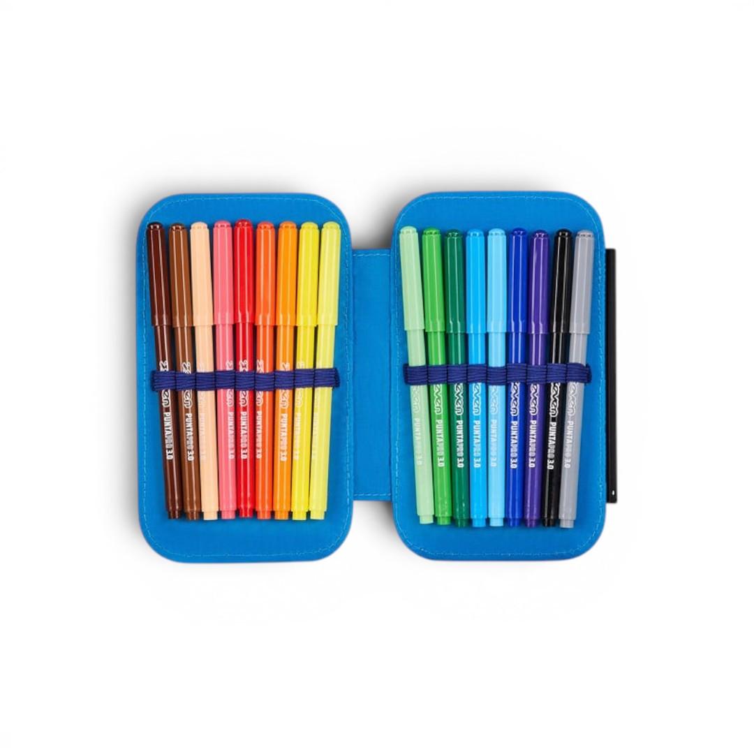 Astuccio Seven Speed Case Joyful Pins Boy scuola compatto.