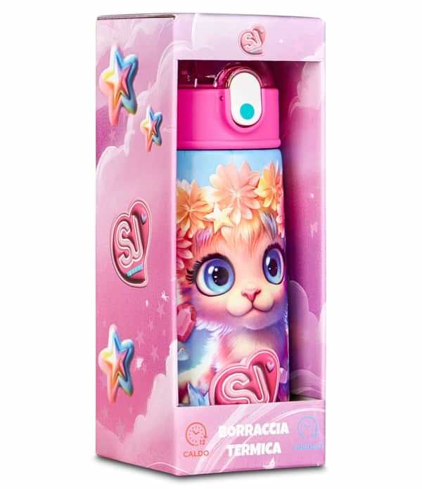 Borraccia con cannuccia SJ colorata per bambini - foto 4