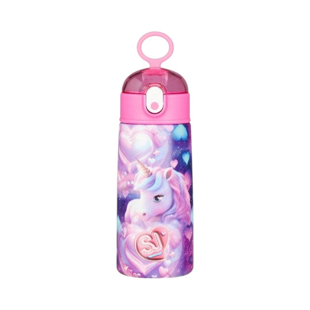 Borraccia SJ con cannuccia acciaio inox 0,46L Unicorno.