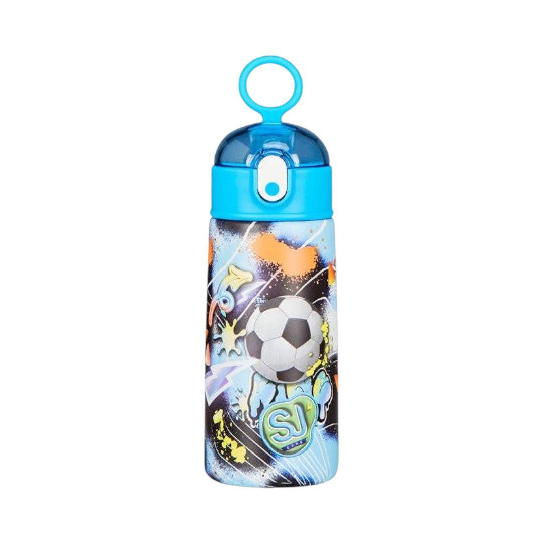 Borraccia SJ con cannuccia acciaio inox 0,46L Pallone.