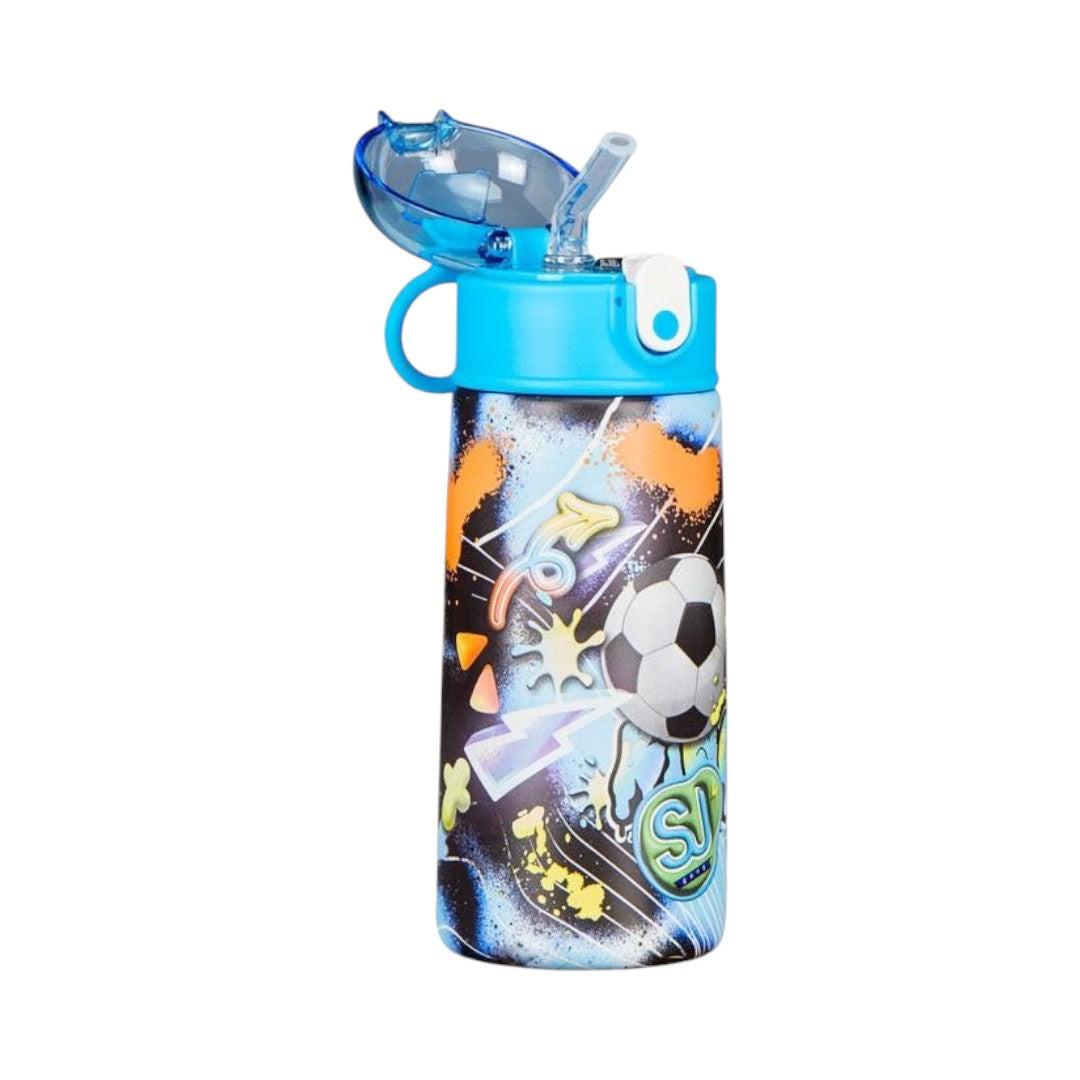 Borraccia SJ con cannuccia acciaio inox 0,46L Pallone.