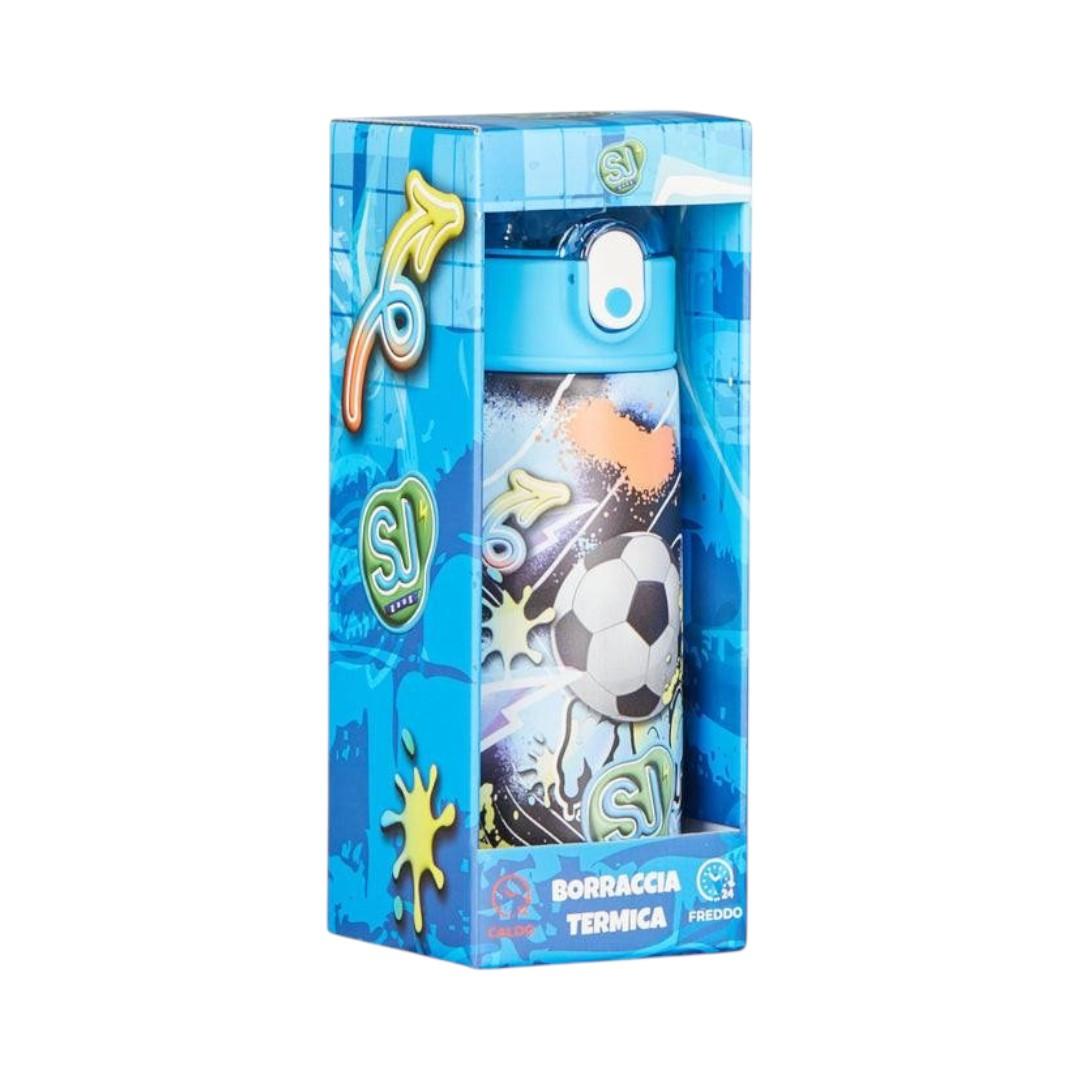 Borraccia SJ con cannuccia acciaio inox 0,46L Pallone.