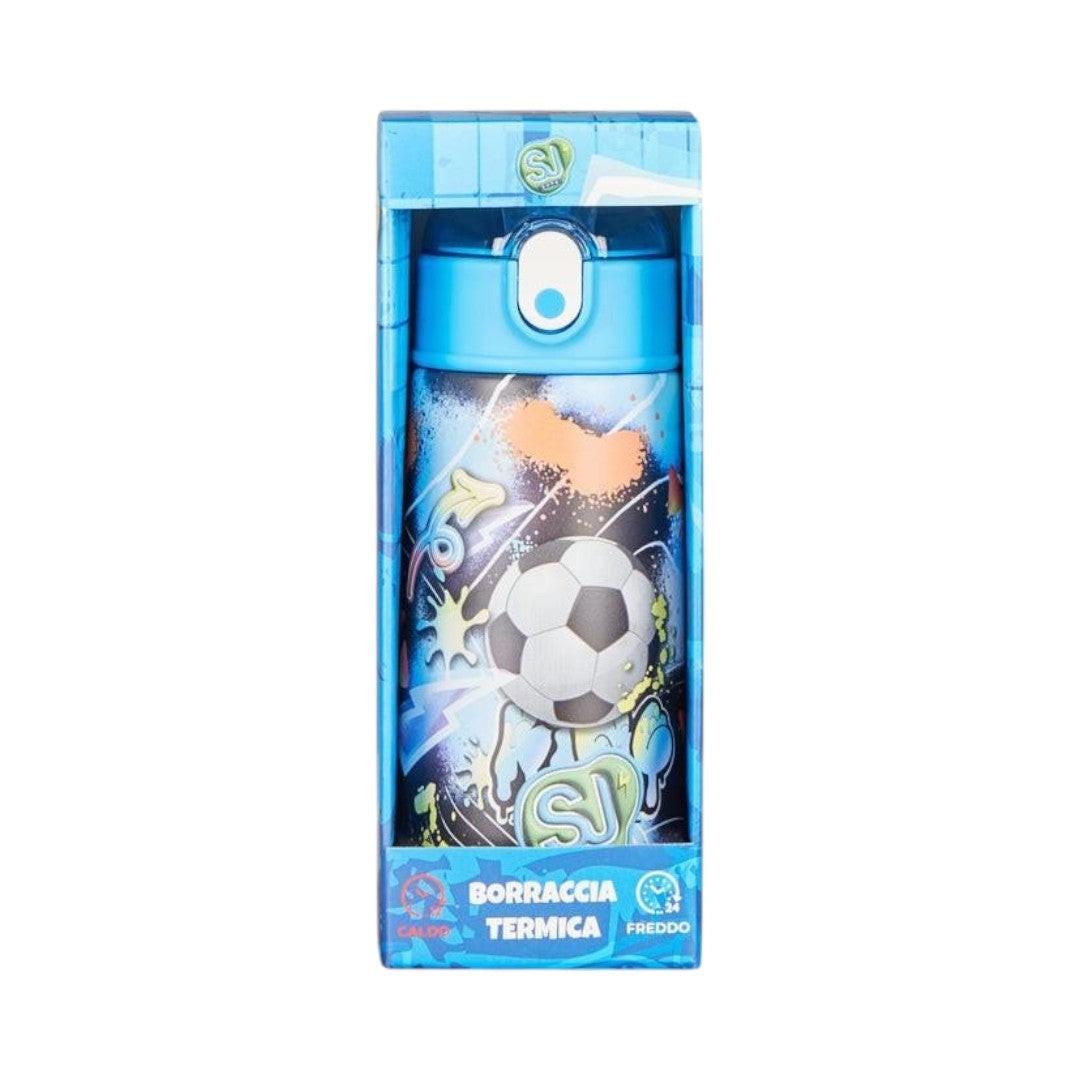 Borraccia SJ con cannuccia acciaio inox 0,46L Pallone.