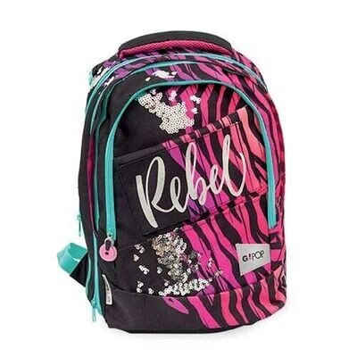 Zaino Scuola Estensibile Round Rebel - GoPop: Stile Dinamico e Eleganza - Quiscuola