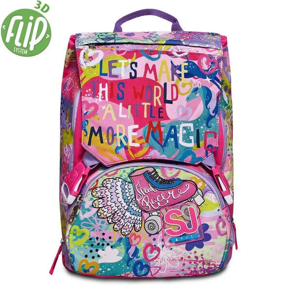Zaino Estensibile Big Magicflip Girl SJ Gang - Magia e Stile per la Scuola e il Tempo Libero - Quiscuola