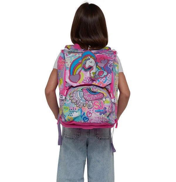 Zaino Estensibile Big Magicflip Girl SJ Gang - Magia e Stile per la Scuola e il Tempo Libero - Quiscuola