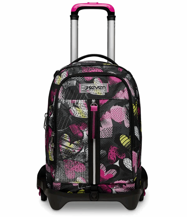 Trolley Jack - 3WD Kiddie Crush di Seven: Zaino con Carrello Sganciabile e 3 Ruote - Quiscuola