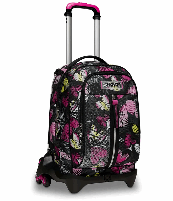 Trolley Jack - 3WD Kiddie Crush di Seven: Zaino con Carrello Sganciabile e 3 Ruote - Quiscuola