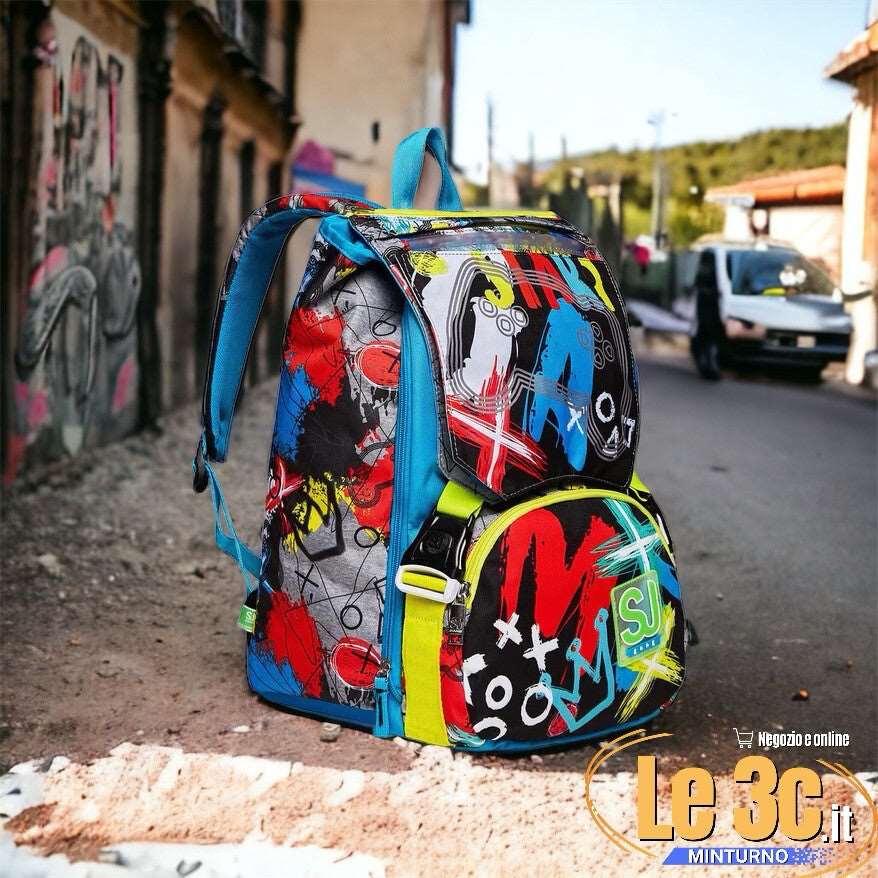 Zaino Estensibile Big Glitzled Boy SJ Gang - Luminosità e Stile per la Scuola e Oltre - Quiscuola