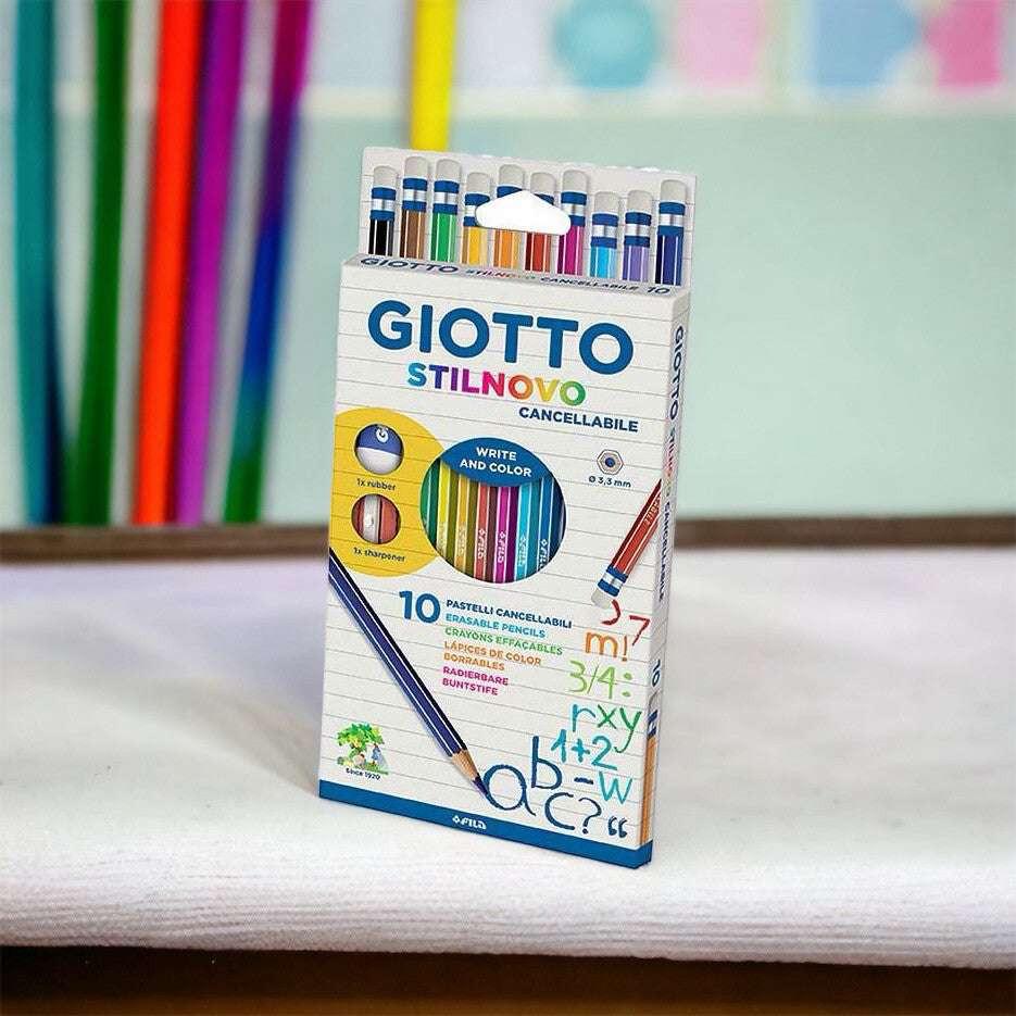 Giotto Stilnovo Pastelli Cancellabili 12 Colori.