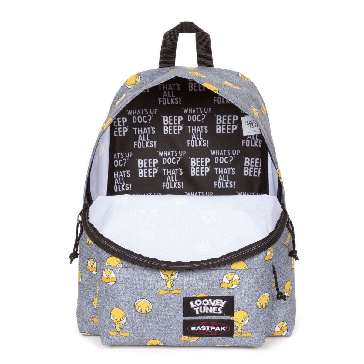Zainetto Eastpak Padded Pak'r Tweety Grey - Esclusiva Collezione Looney Tunes - Quiscuola