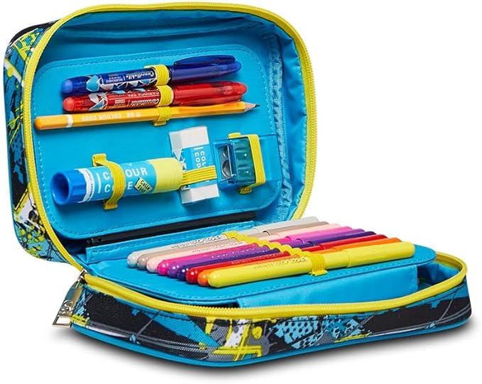 Astuccio Speed Case SJ Gang Sharken Blu - Completo di 44 Accessori - Quiscuola