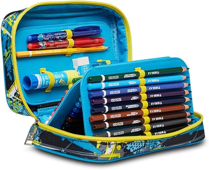 Astuccio Speed Case SJ Gang Sharken Blu - Completo di 44 Accessori - Quiscuola