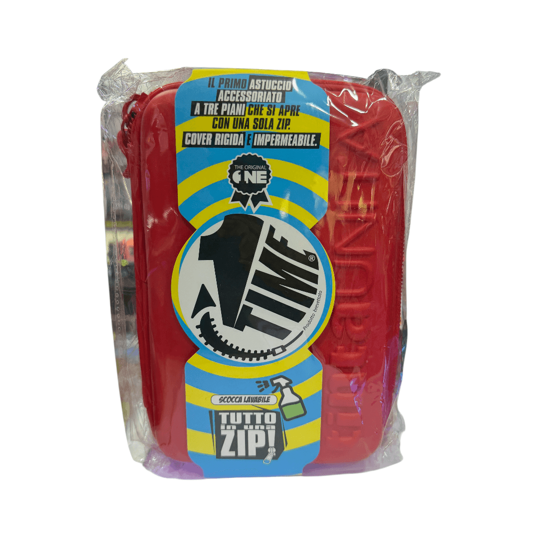Astuccio Tinta Unita 3 piani una zip accessoriato One Time 2026/27
