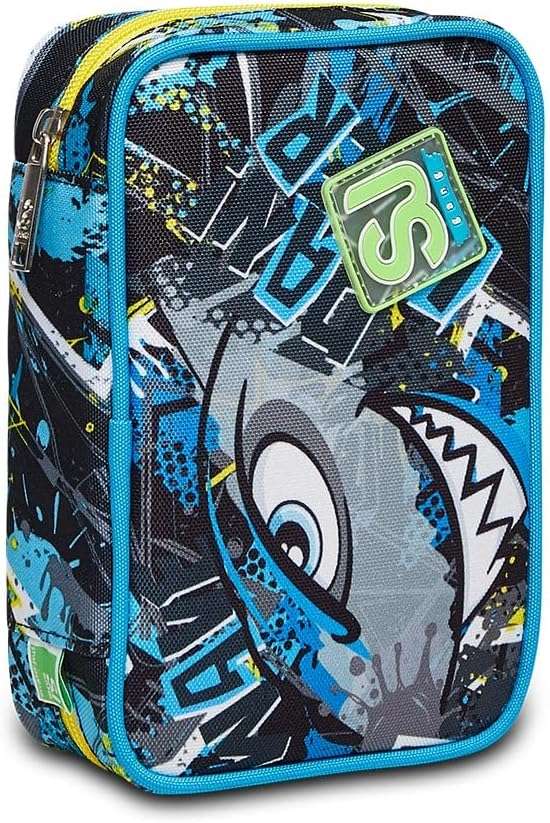 Astuccio Speed Case SJ Gang Sharken Blu - Completo di 44 Accessori - Quiscuola