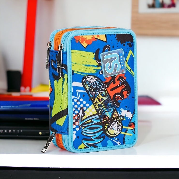 Astuccio 3 Zip Trickyled di Seven: Organizzazione e Stile per la Tua Giornata Scolastica - Quiscuola