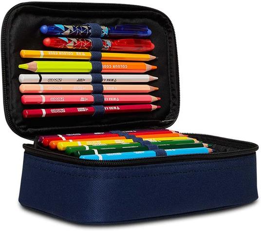 Astuccio Quick Case Seven Freethink Unisex Blu - Completo di 46 Accessori - Quiscuola