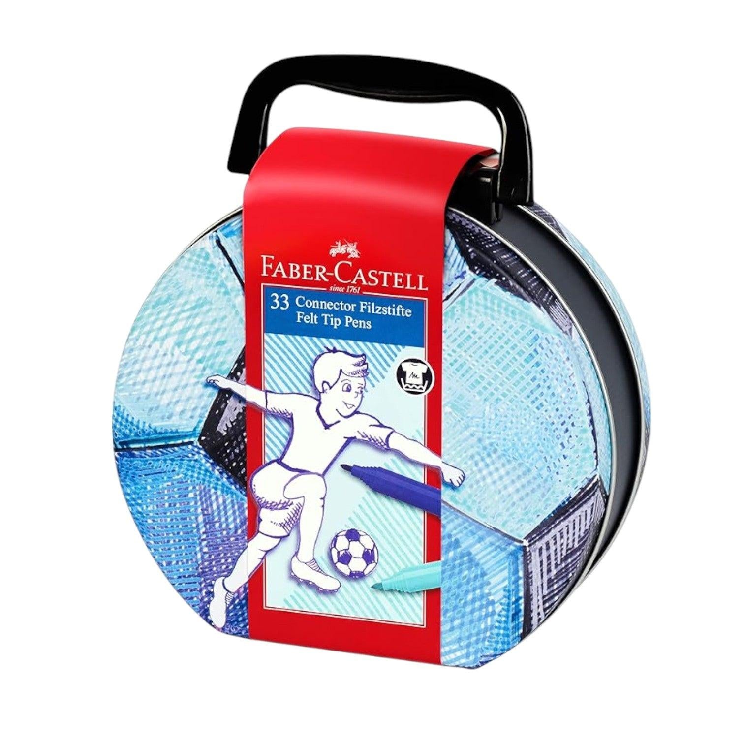 Faber-Castell Pennarelli Connector Valigetta Calcio – 33 Colori.