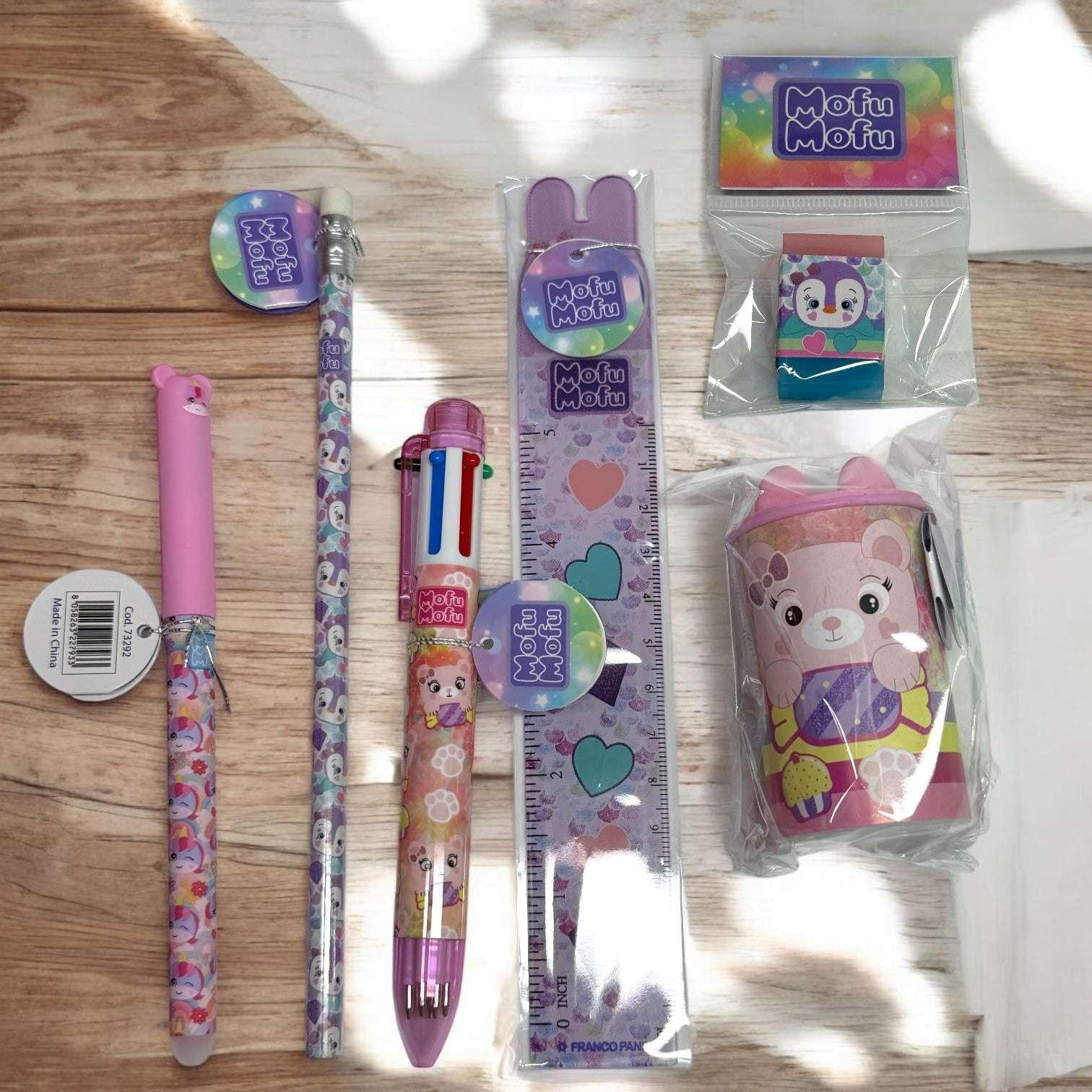Kit Cancelleria Mofumofu – Completo con Penne, Matita e Accessori.