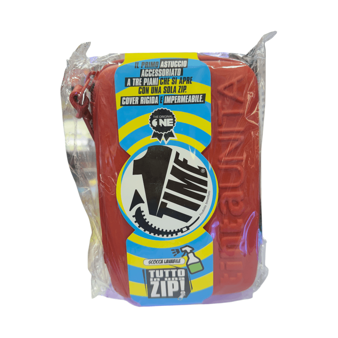 Astuccio Tinta Unita 3 piani una zip accessoriato One Time 2026/27