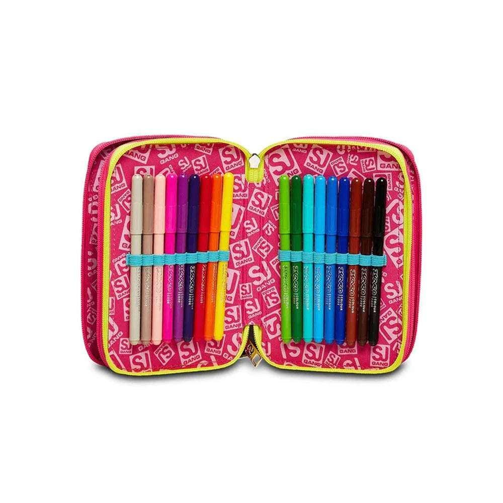 Astuccio 3 Zip SJ Gang Clack It Girl con 45 pezzi.
