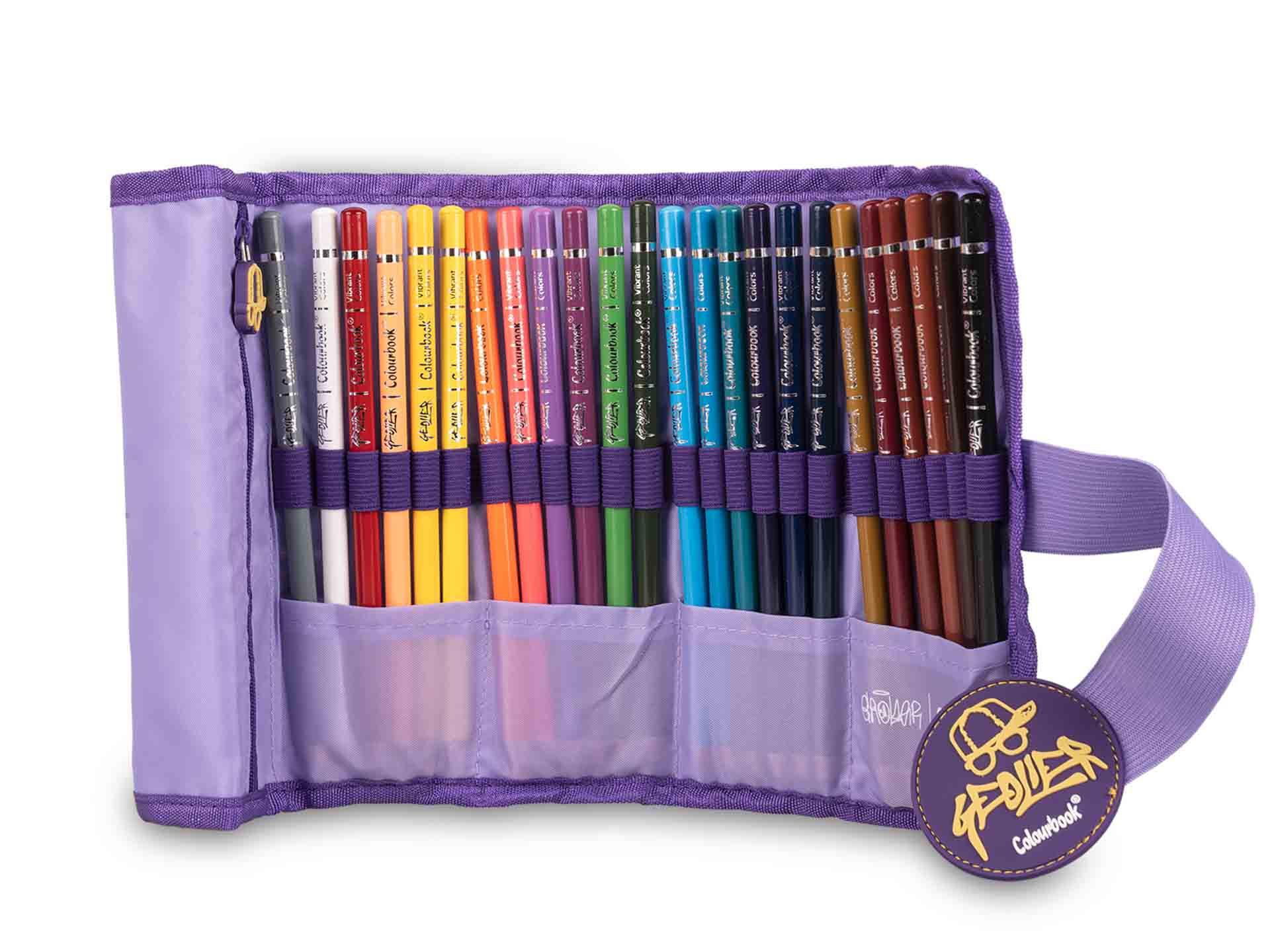 Astuccio Portapastelli a Rotolo Geolier x Colourbook – 24 Pastelli - Quiscuola