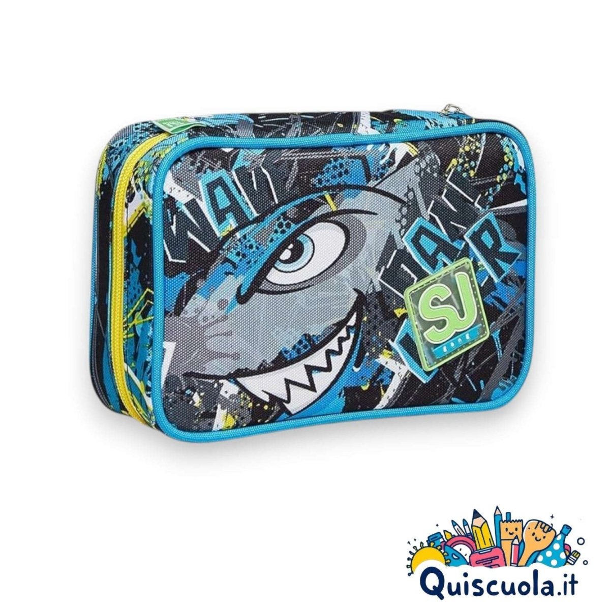 Astuccio Speed Case SJ Gang Sharken Blu - Completo di 44 Accessori - Quiscuola