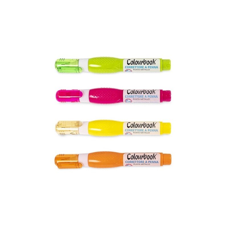 Correttore a Penna Colourbook Fluo – 7 ml con Punta in Metallo - Quiscuola