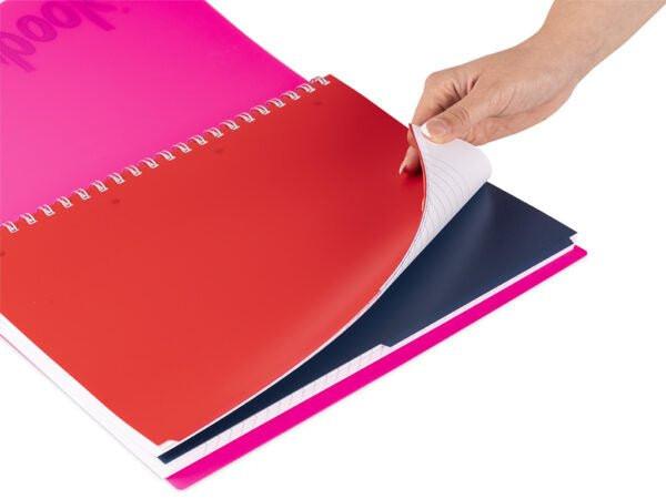 Quaderno a Spirale A4 150 Fogli – Righe Medie e Superiori con Separatori - Quiscuola