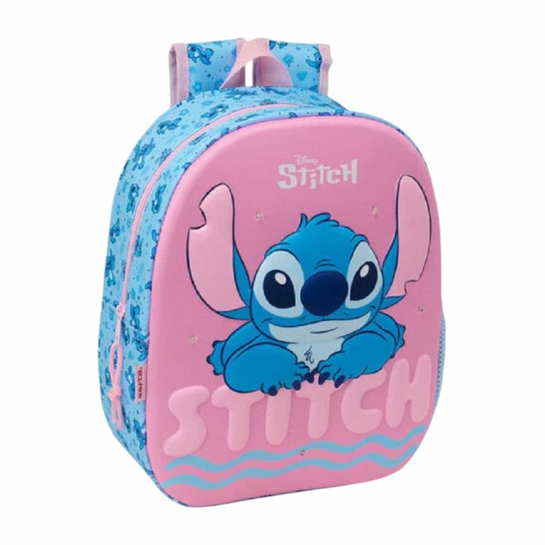 Zaino asilo Stitch con figura 3D e luci LED