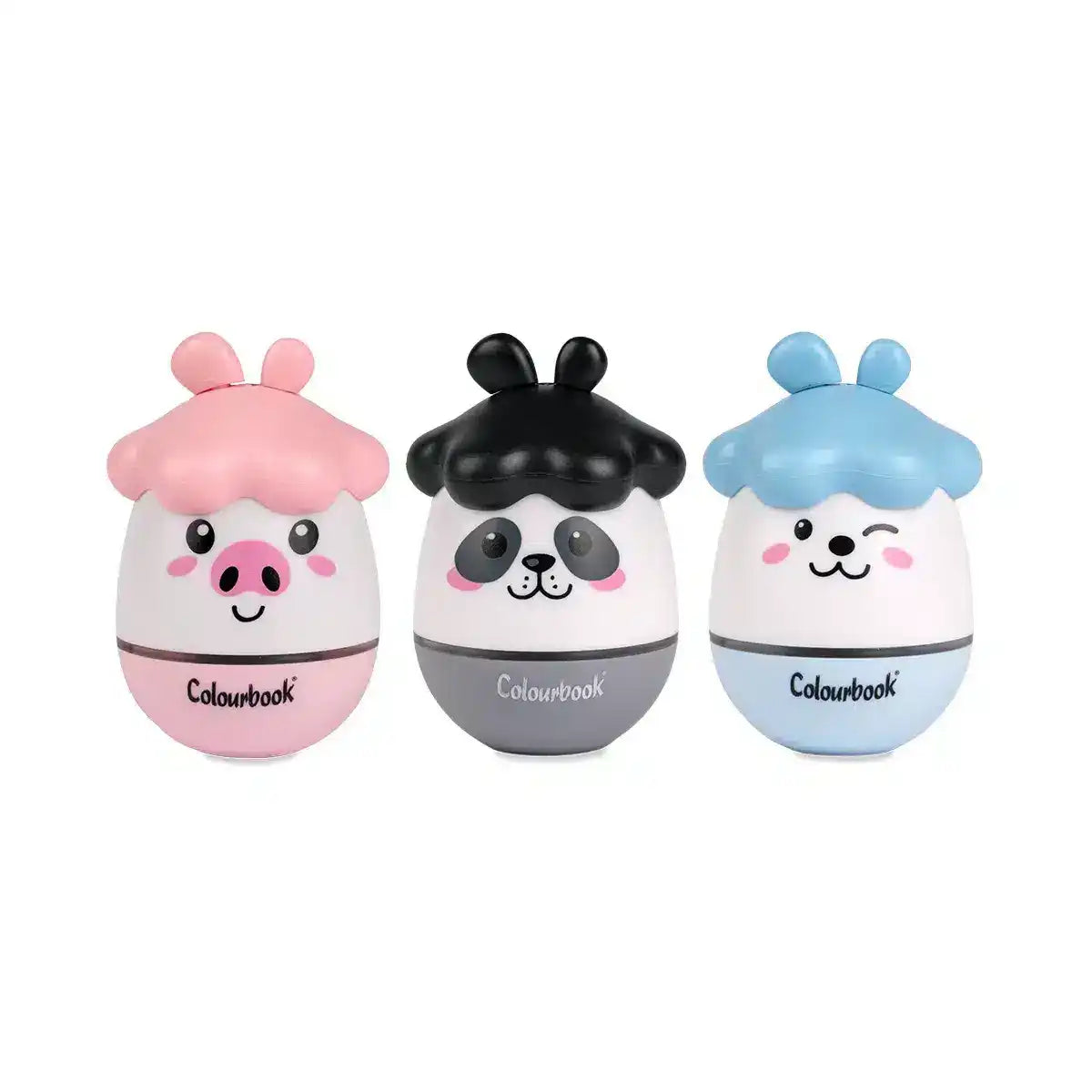 Timbro a rullo decorativo Rollick con personaggi coniglietto maialino panda