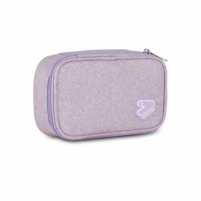Astuccio Seven Round Plus Big Shiny Tech glitter lilla