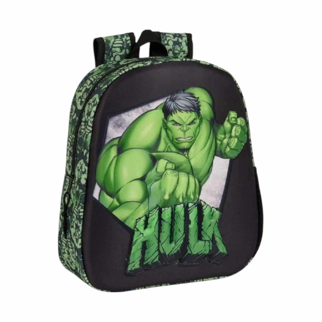Zaino asilo con figura 3D di Hulk Avengers