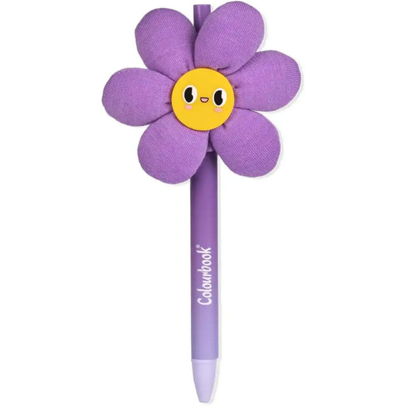 Penna a scatto Happy Daisy bianco
