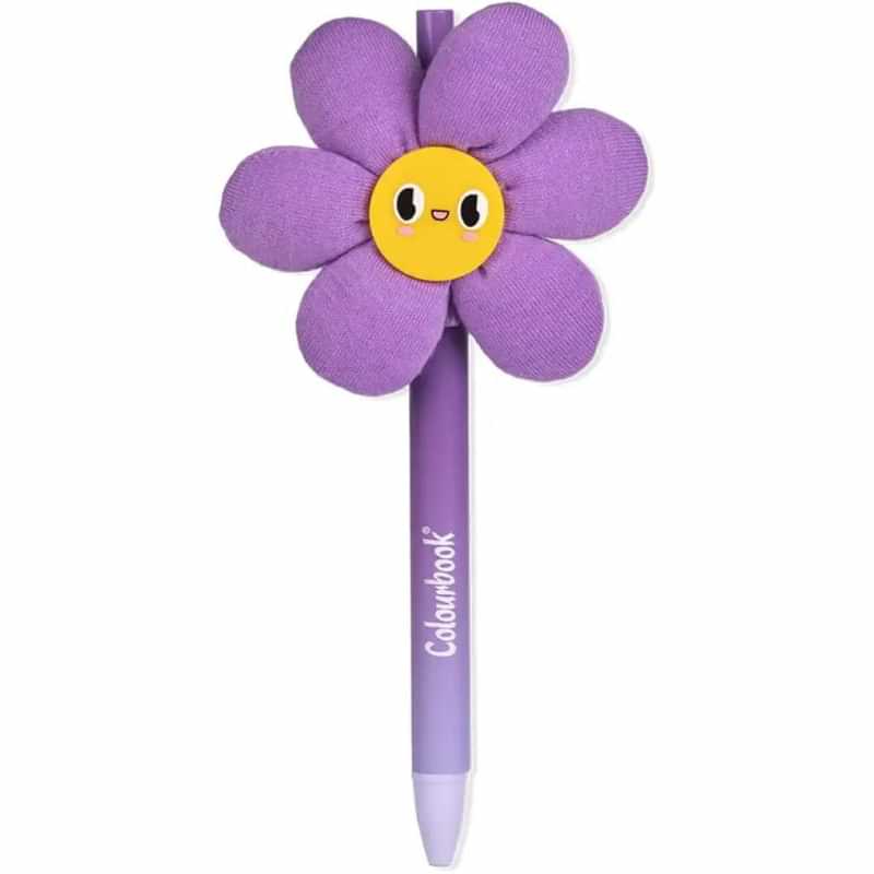 Penna a scatto Happy Daisy bianco