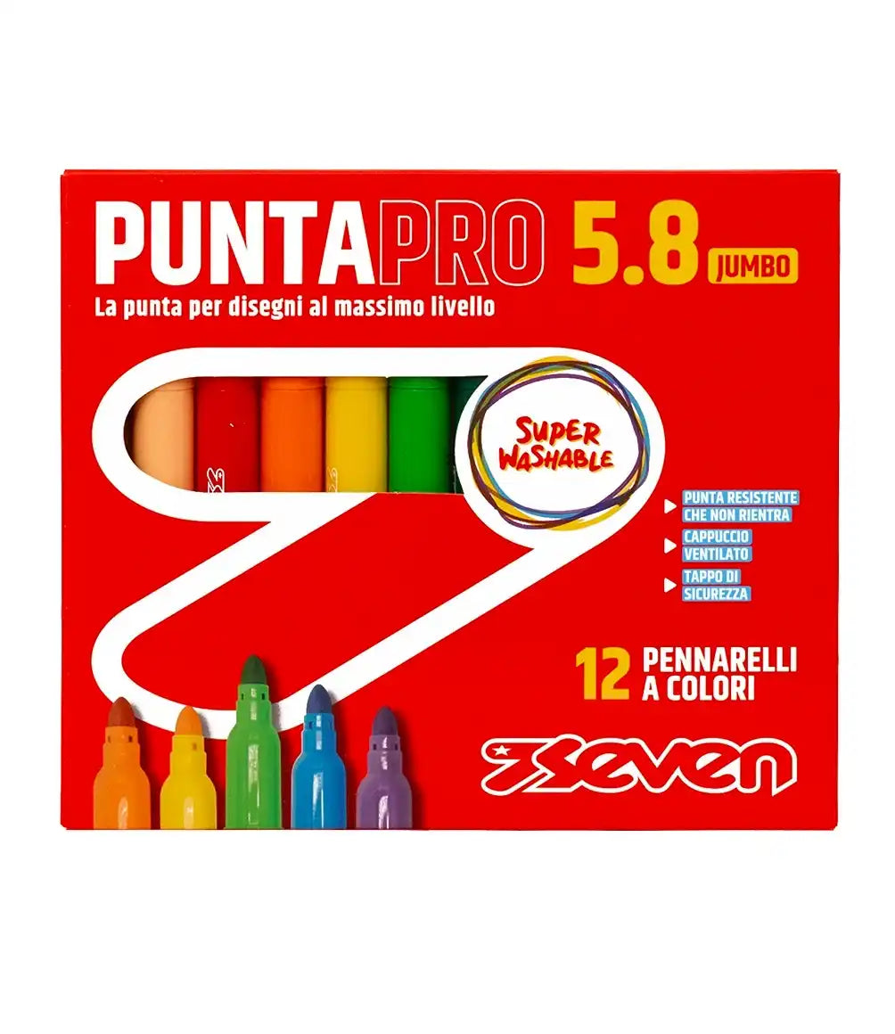 12 pennarelli SEVEN Punta Pro 5,8 scatola da 12