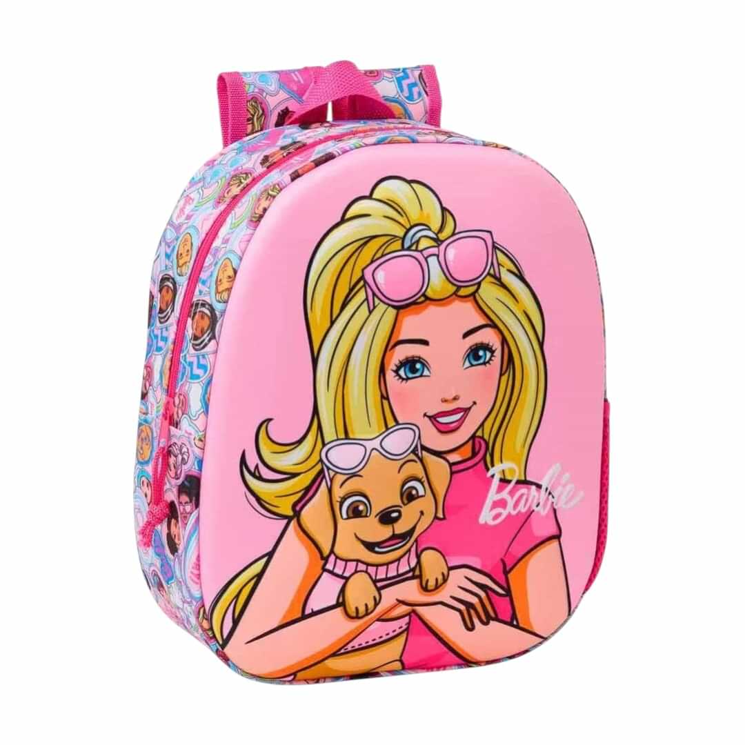 Zaino Barbie 3D 33 cm frontale termoformato