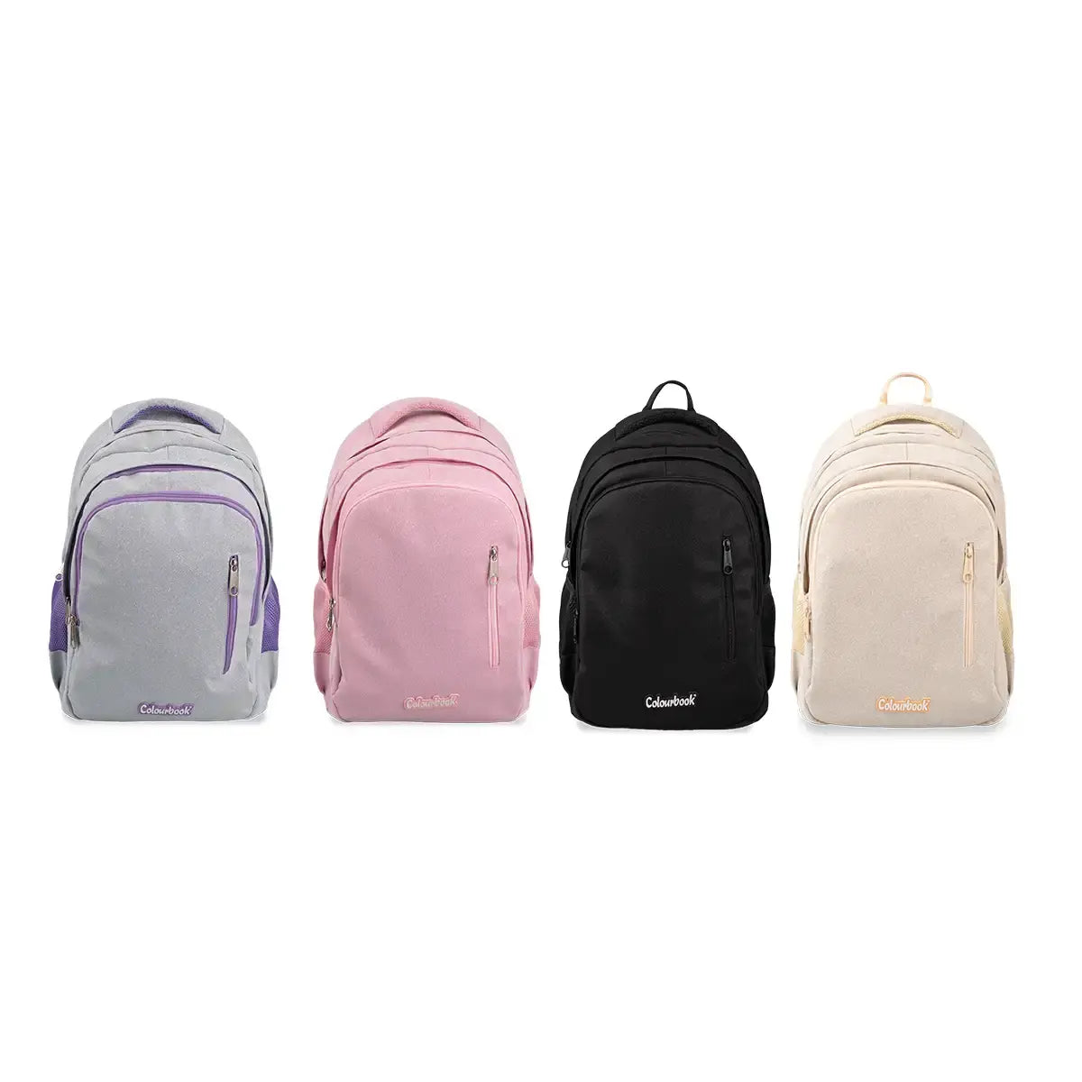 Zaino Scuola Glitter Colourbook 23L con schienale imbottito disponibile in nero, oro, lilla e rosa - foto 1