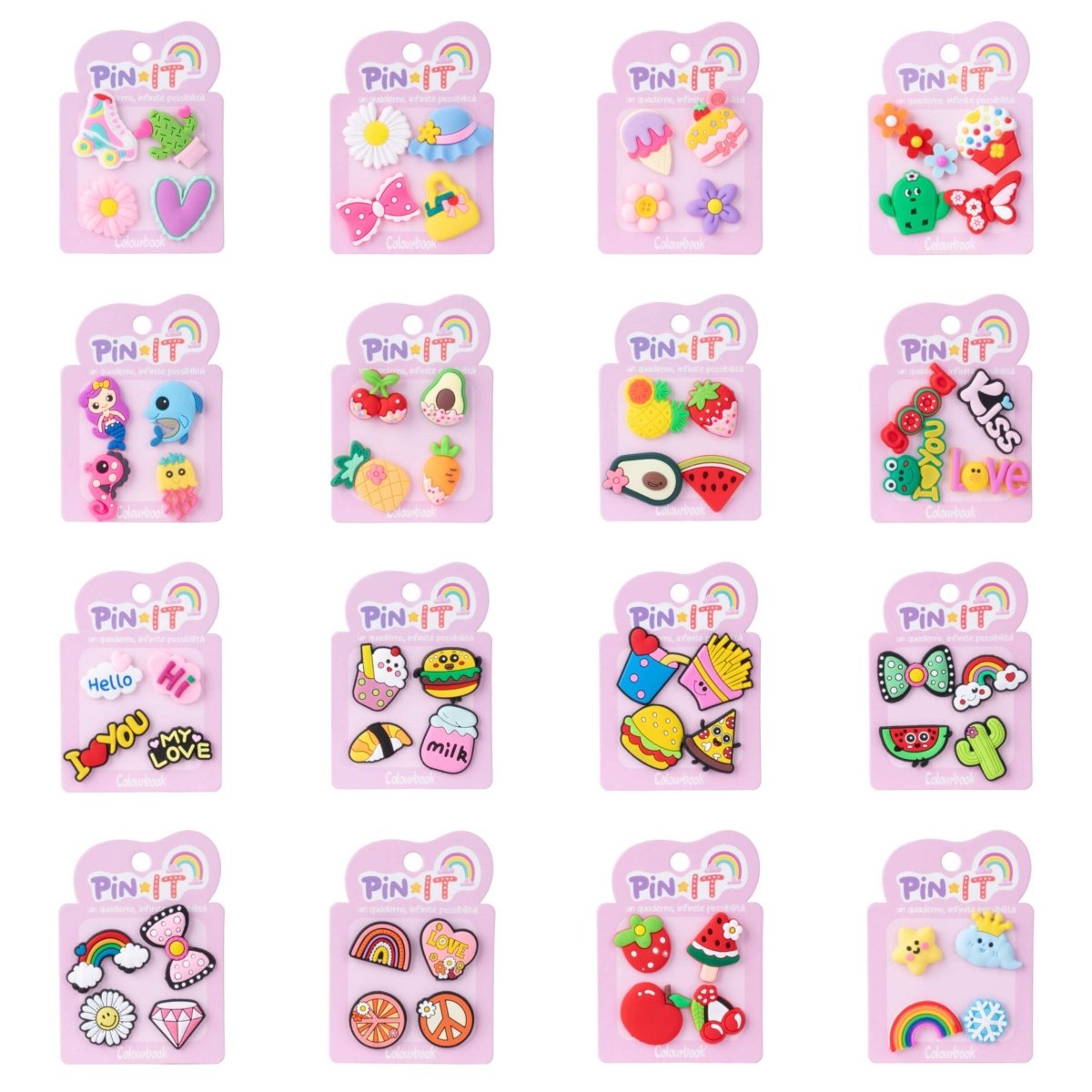 Pin It – Set di Pins per Personalizzare Quaderni Colourbook. - Quiscuola