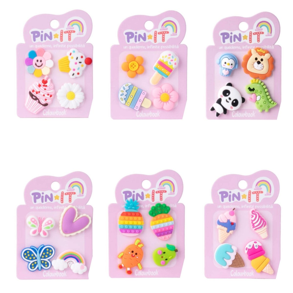 Pin It – Set di Pins per Personalizzare Quaderni Colourbook. - Quiscuola