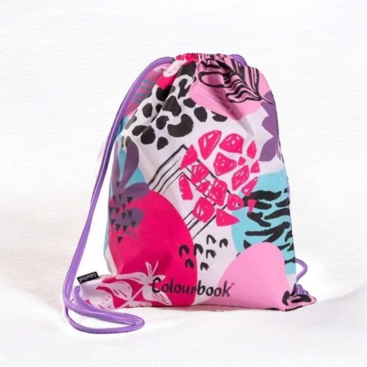 Borsa a Sacca Colour Bag – 4 Fantasie con Tasca Laterale e Coulisse.