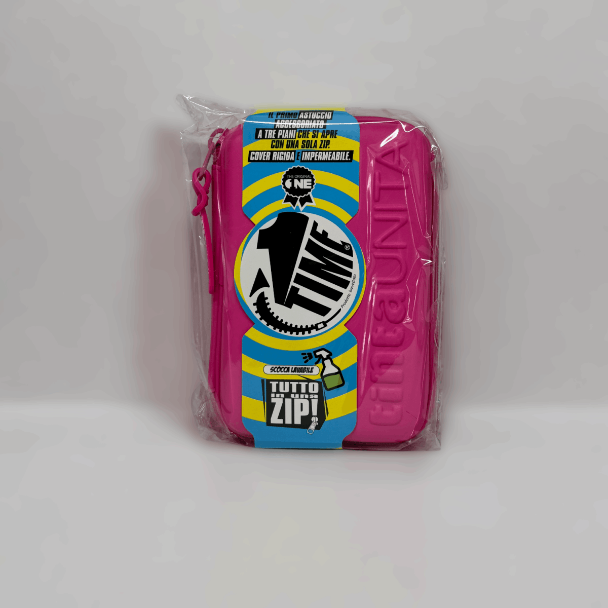 Astuccio One Time Tinta Unita - Apertura a Tre Piani con Una Zip - Impermeabile e Multifunzione - Quiscuola