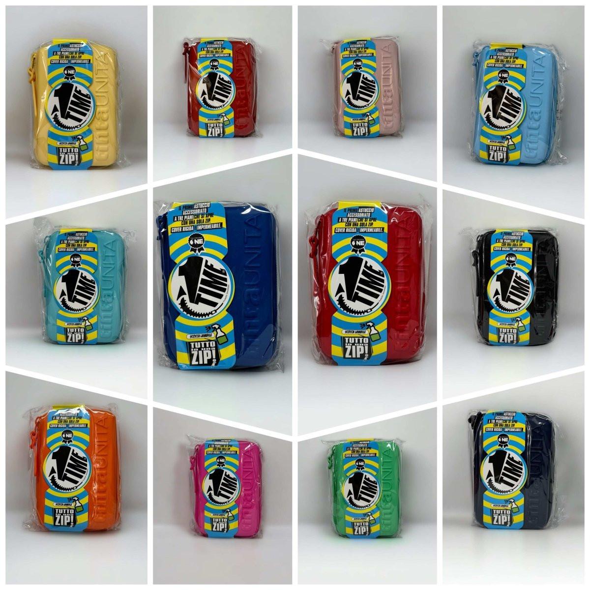 Astuccio One Time Tinta Unita 3 Piani con 42 pezzi.