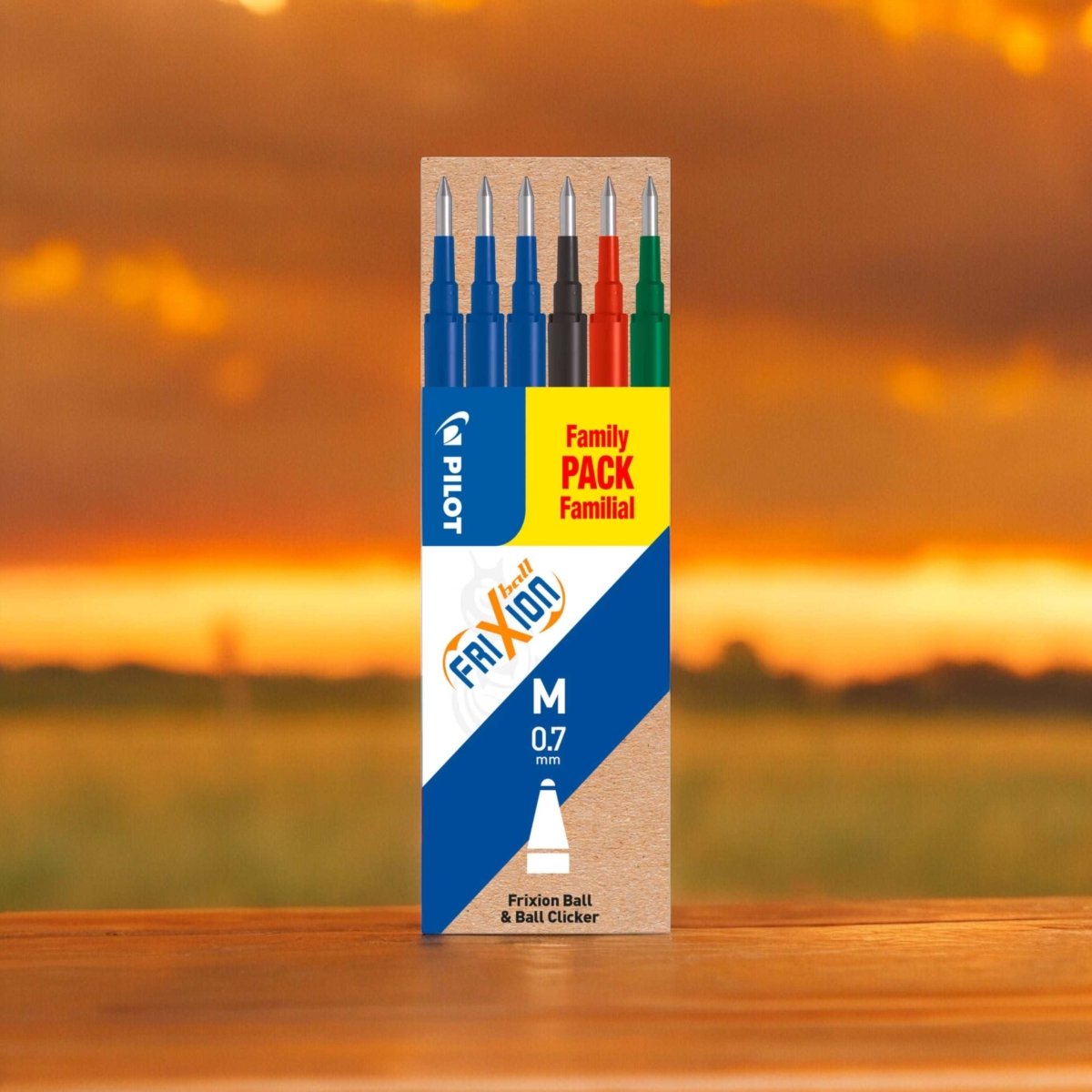 Ricariche Pilot Frixion Ball - Punta Media in Blu, Nero e Multicolore - Confezione da 6 - Quiscuola