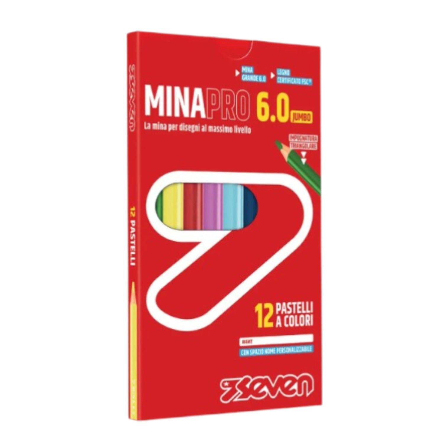Pastelli colorati Seven Mina Pro 6.0 astuccio 12 pezzi