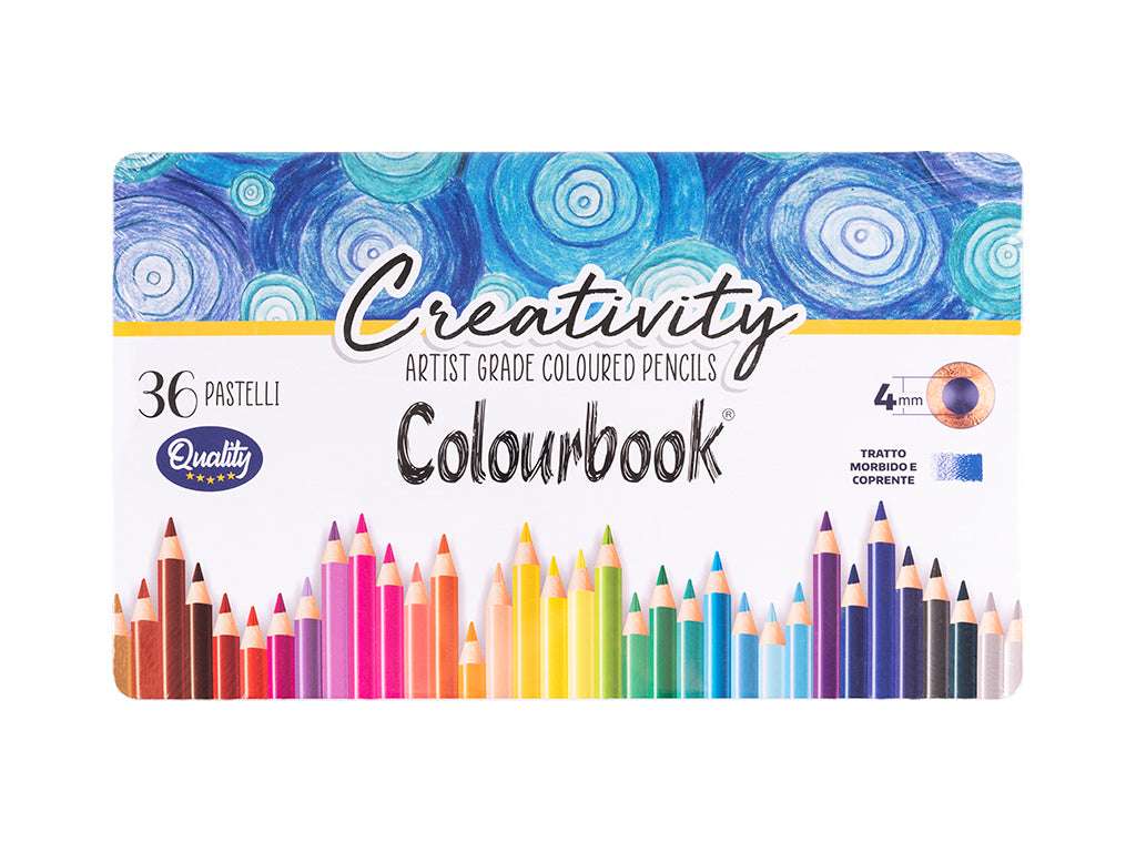 Pastelli Artist Grade Coloured Pencils – Set 36 Pezzi in Scatola di Latta - Quiscuola